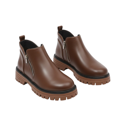 Comfortable Round Toe Flat Sneaker Boots for Women - VibreMode