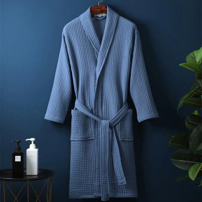 Couples Cotton Terry Bathrobe Lightweight Waffle