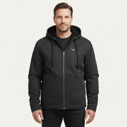 Men's Fleece Lined Hooded Jacket