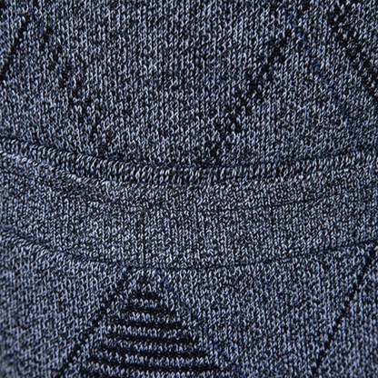 Men's Plaid Fleece Cardigan V Neck Winter Knit