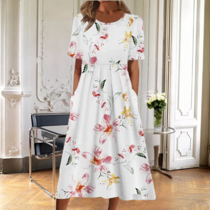Women's Floral Print Midi Summer Dress