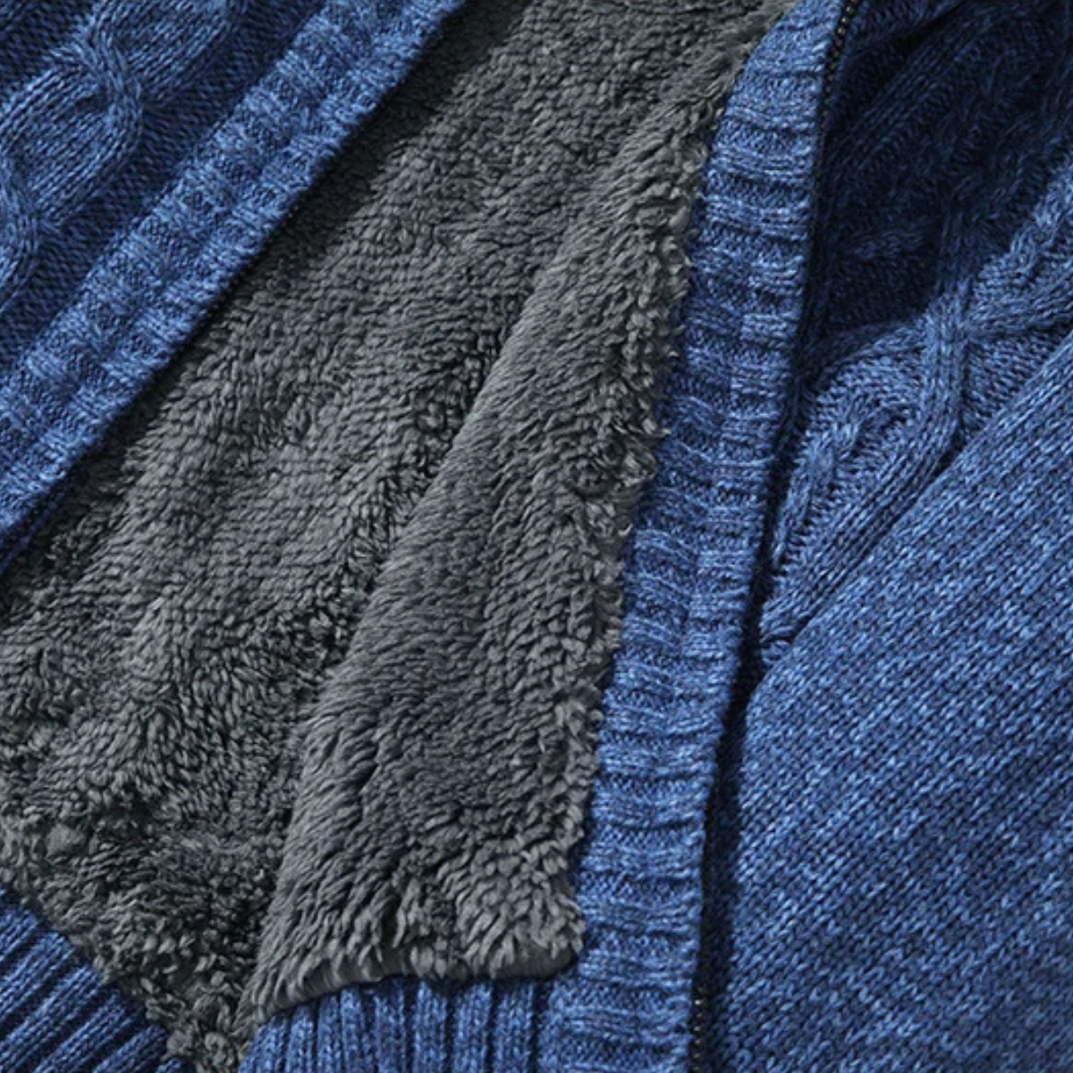 Men's Wool Fleece Zip Cardigan