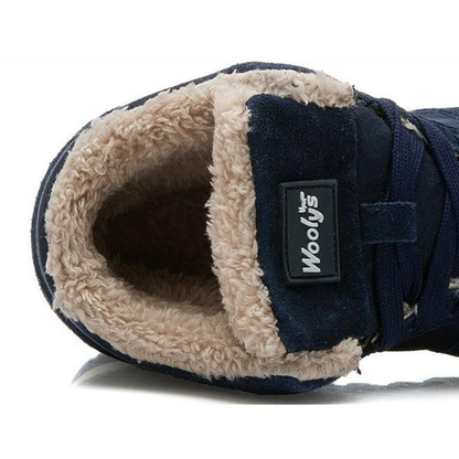Men's Fleece Lined Ankle Boots Warm Winter Black