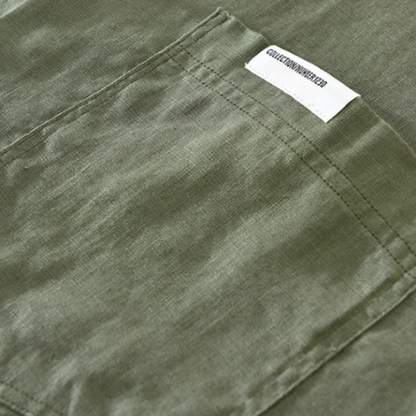 Men's Linen Casual Summer Shirt Green