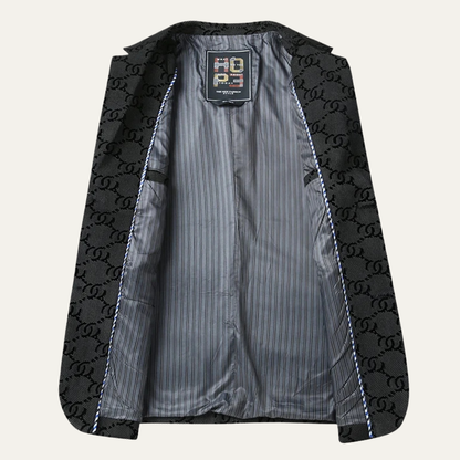 Men's Houndstooth Business Jacket Oversized