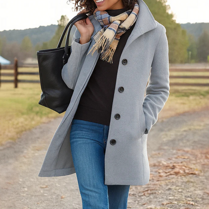 Timeless Button Front Trench Coat