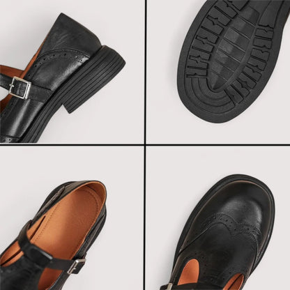Women's Mary Jane Chunky Closed Toe Shoes
