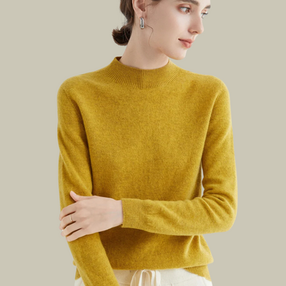 Soft Pink Simple Crew Neck Sweater