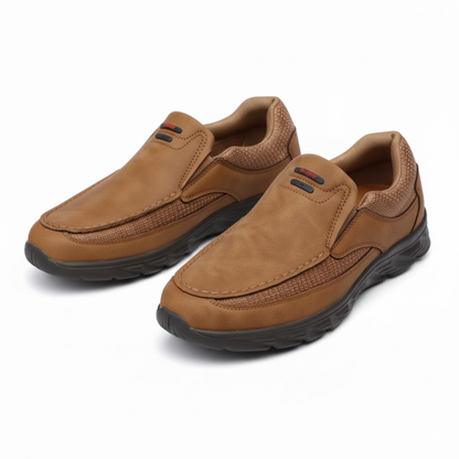 Comfortable Airy Leather Slip On Shoes