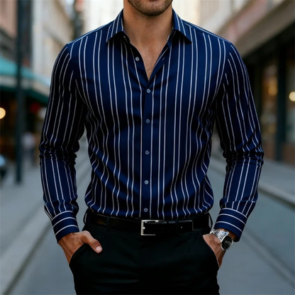 Men's Multicolor Vertical Stripe Casual Shirt