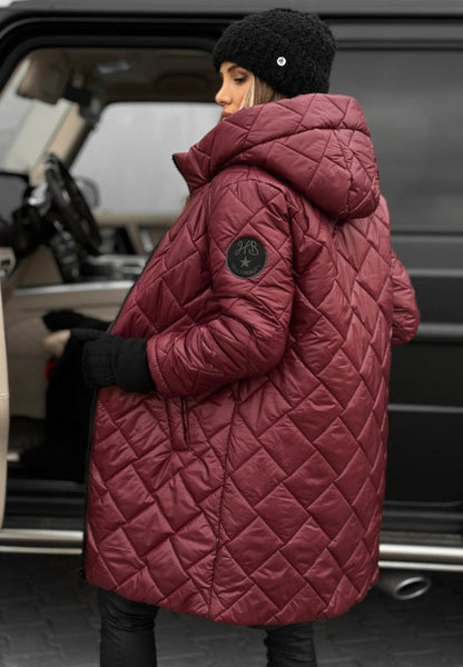 Women's Longline Hooded Puffer Jacket