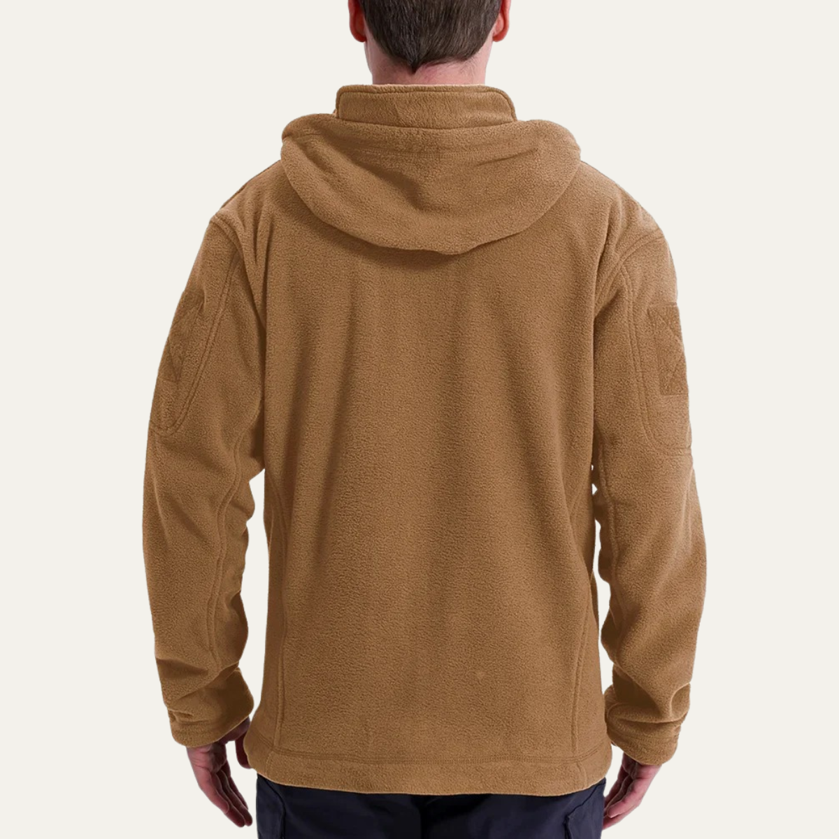 Men's Tactical Fleece Jacket Hooded Multi Pockets