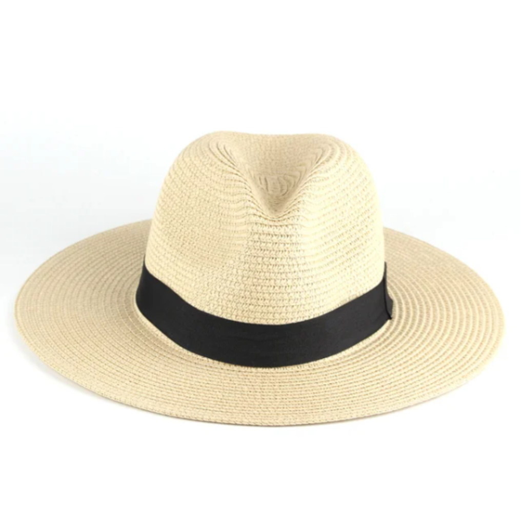Men's Panama Sun Hat Cotton Natural - VibreMode