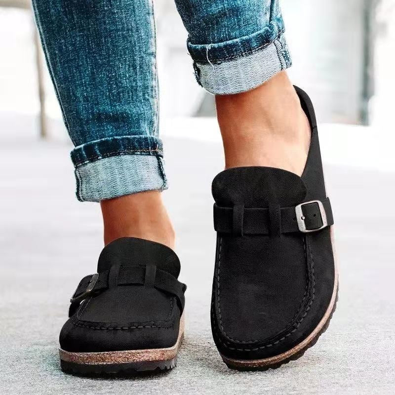 Elegant Women's Buckle Slip On Shoes