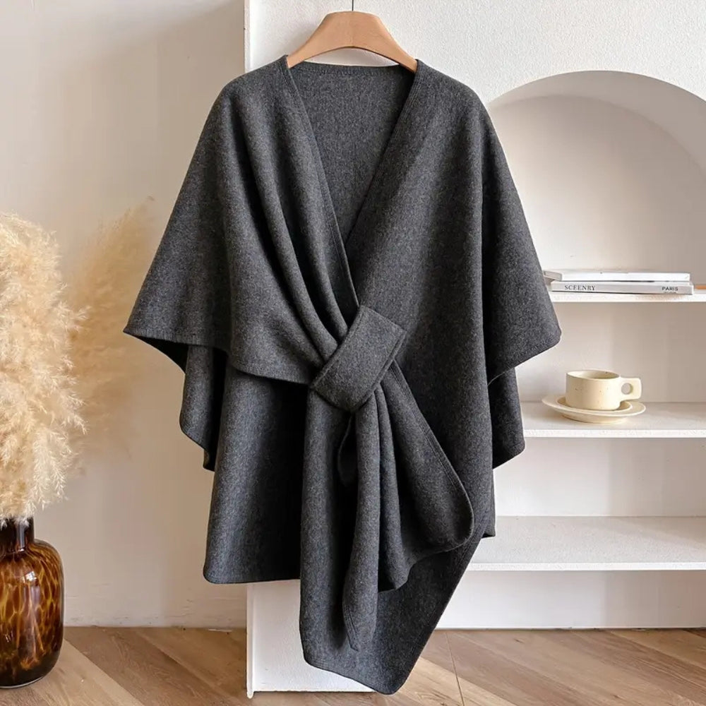 Luxurious Poncho Windproof Shawl Coat Caliboot
