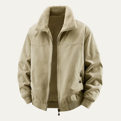 Men's Reversible Bomber Jacket Fleece Lined