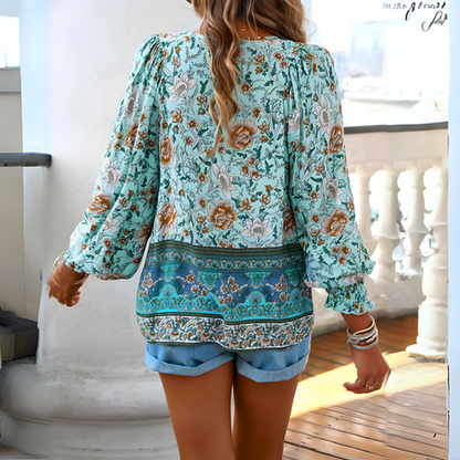 Women's Floral Blouse Everyday Wear
