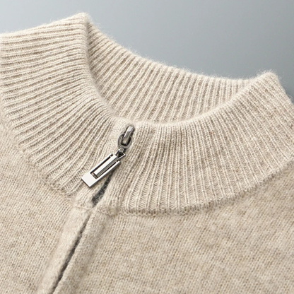 Men's Soft Wool Zip Cardigan