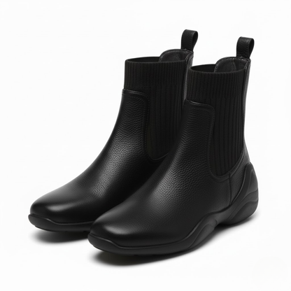 Comfortable Women's Leather Ankle Boots Autumn Collection - VibreMode