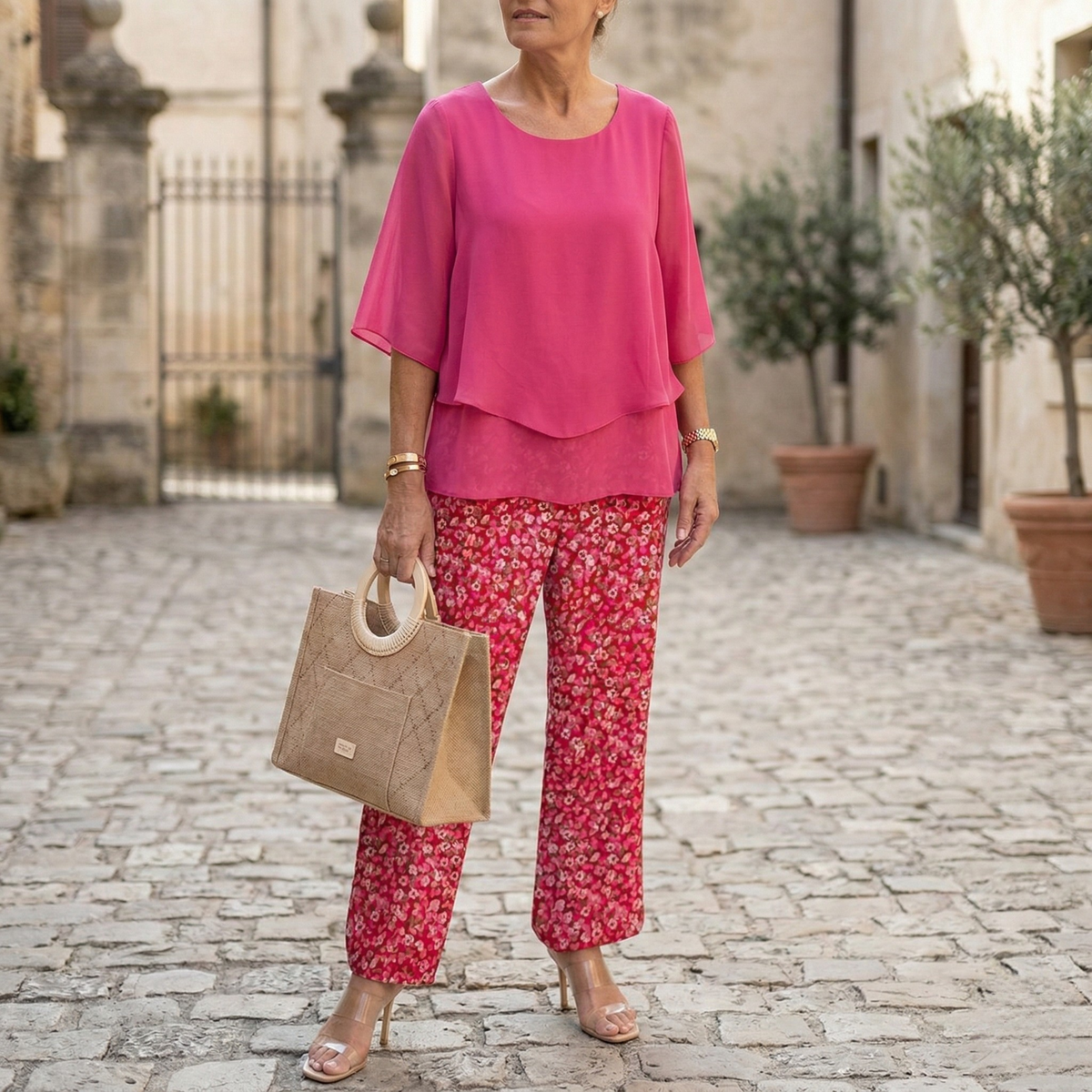 Two Piece Pant Set Loose Fit Women