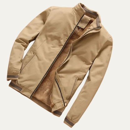 Men's Fleece Aviator Bomber Jacket Warm