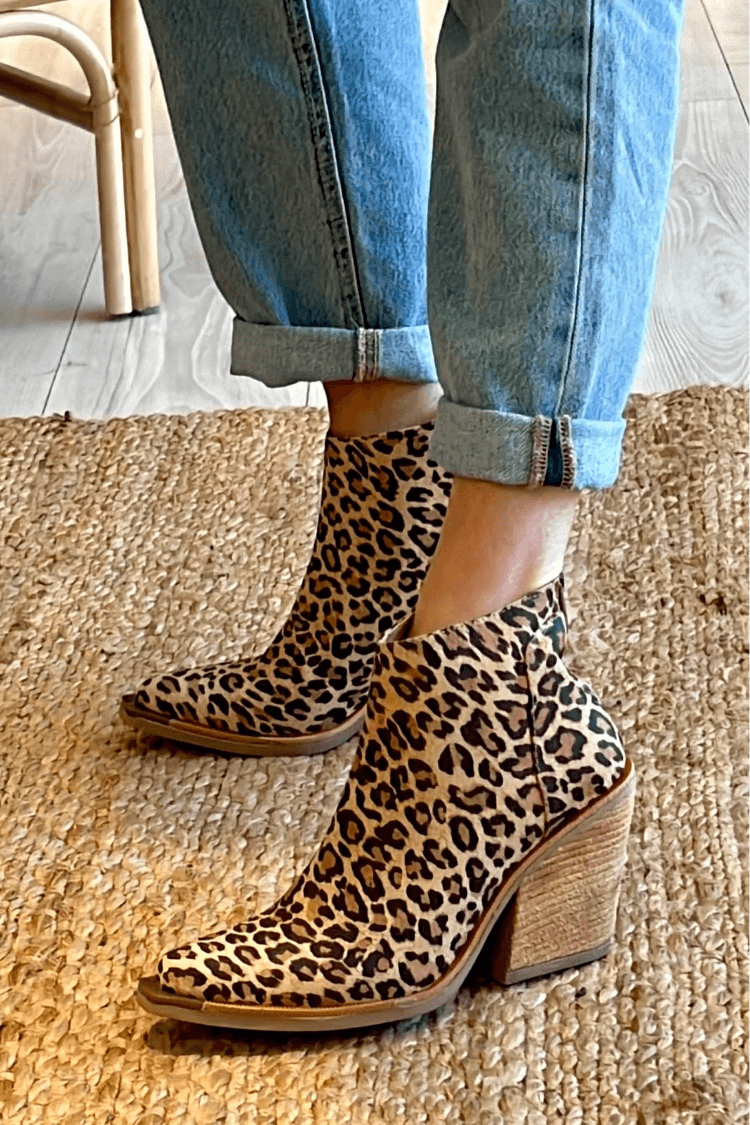 Western Pointed Toe Ankle Boots