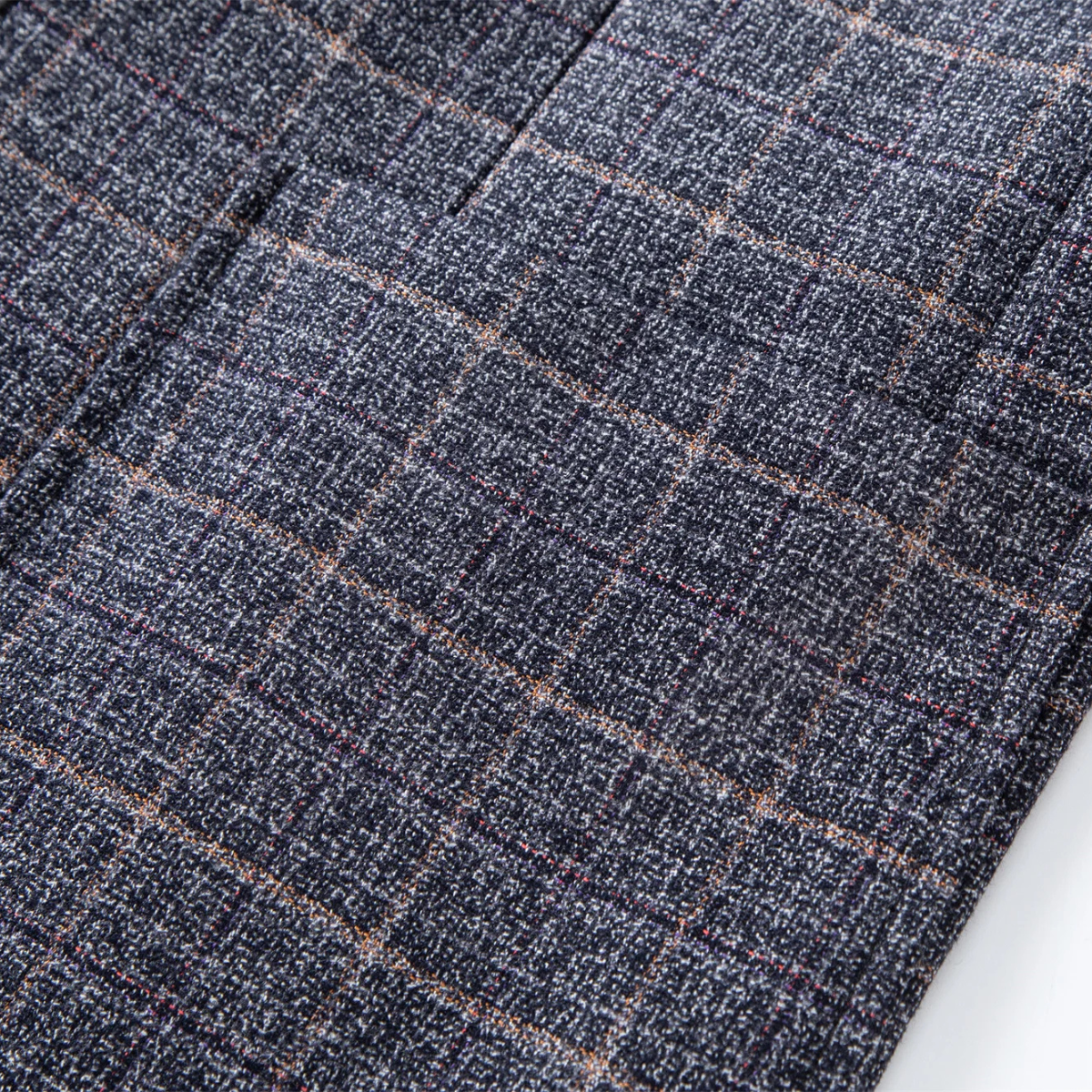 Men's Plaid Jacket Business Casual Wool Blend