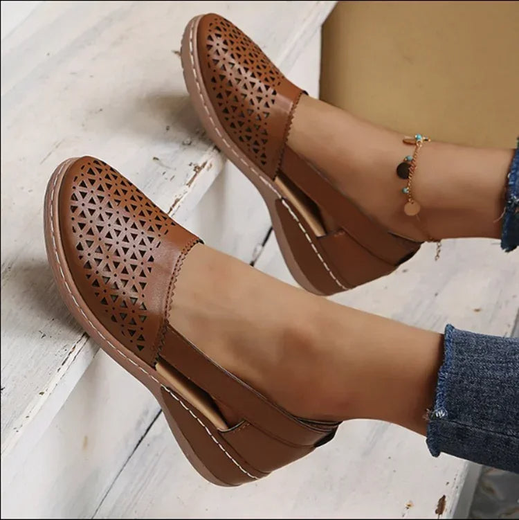Womens Slip On Wedge Sandals - VibreMode