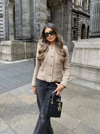 Women's Cropped Tweed Jacket