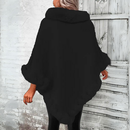Liv Women's Knitted Cape Warm Beige
