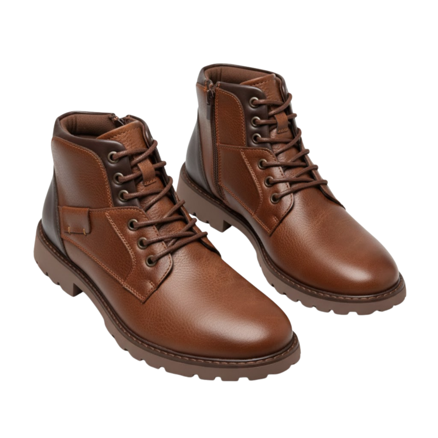 Leather Mens Boots Waterproof Winter Ankle Boots - VibreMode