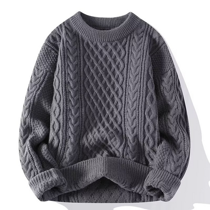Traditional Crew Neck Knit Sweater