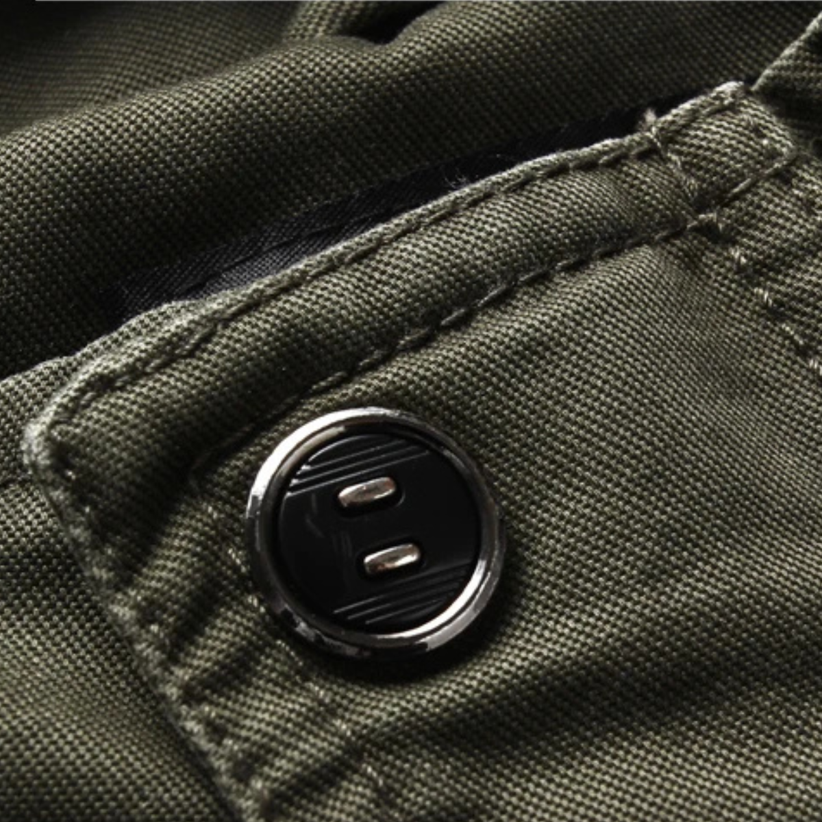 Men's Military Cargo Jacket Stand Collar Olive