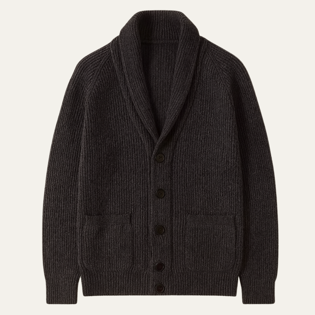 Men's Knitted Cardigan Warm Turn Down Collar - VibreMode