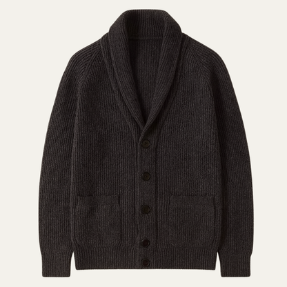 Men's Knitted Cardigan Warm Turn Down Collar - VibreMode