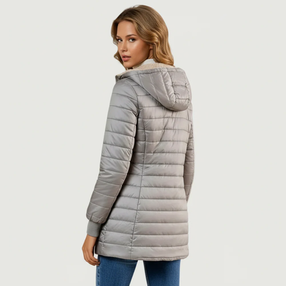 Women's Short Quilted Padded Zip-Up Coat