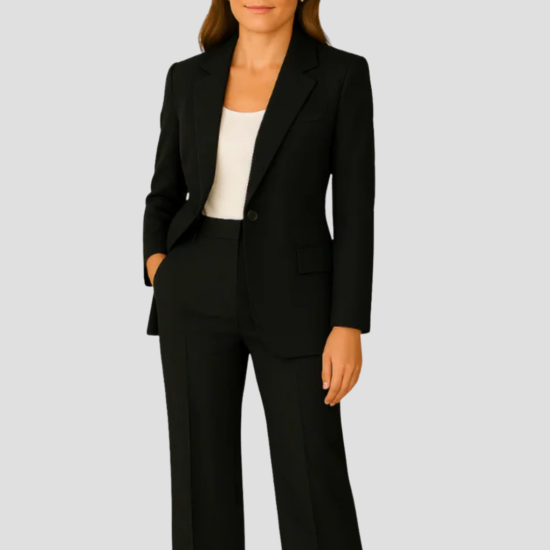 Classic Women's 2 Piece Suit with Long Jacket