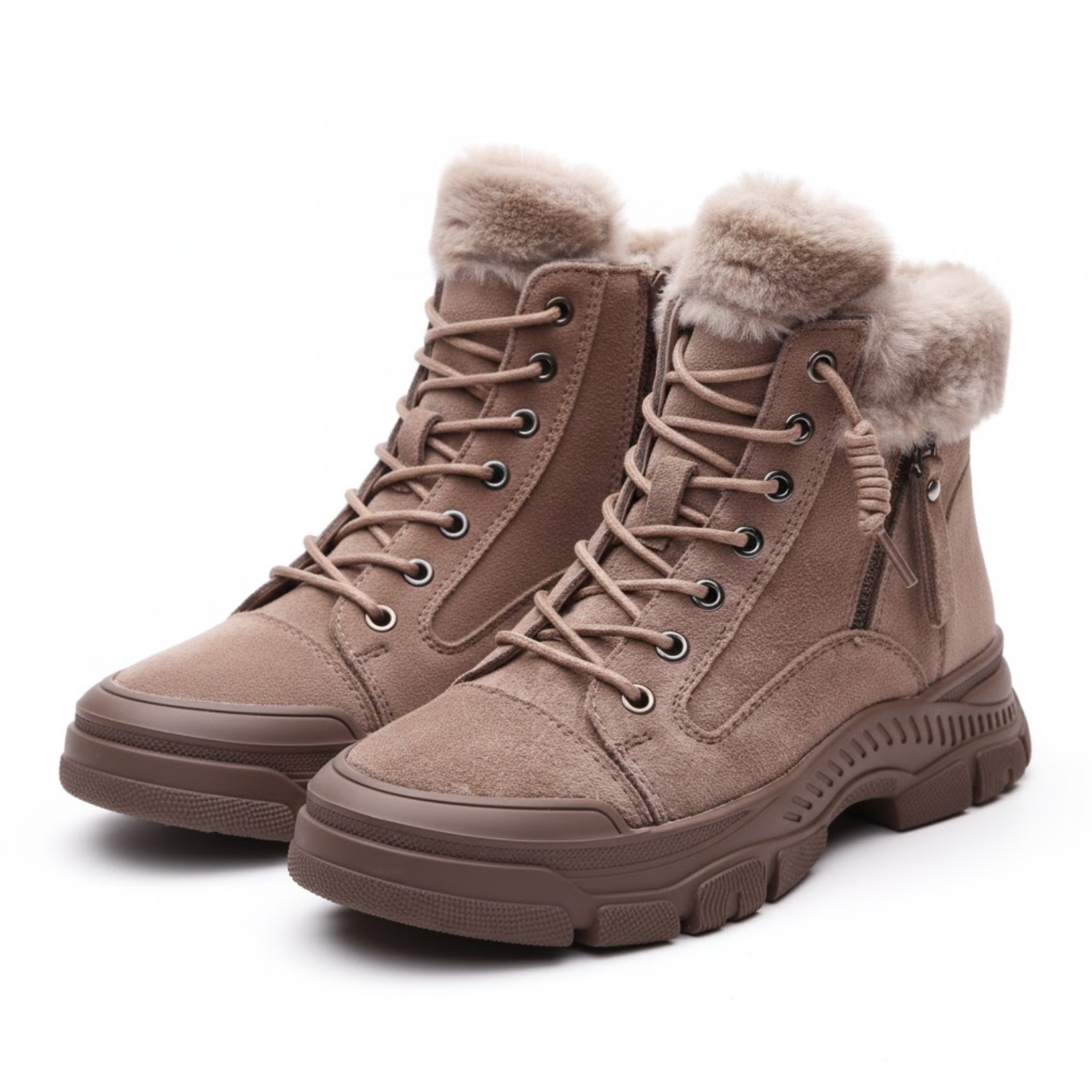 Warm Waterproof Leather Ankle Boots for Women - VibreMode