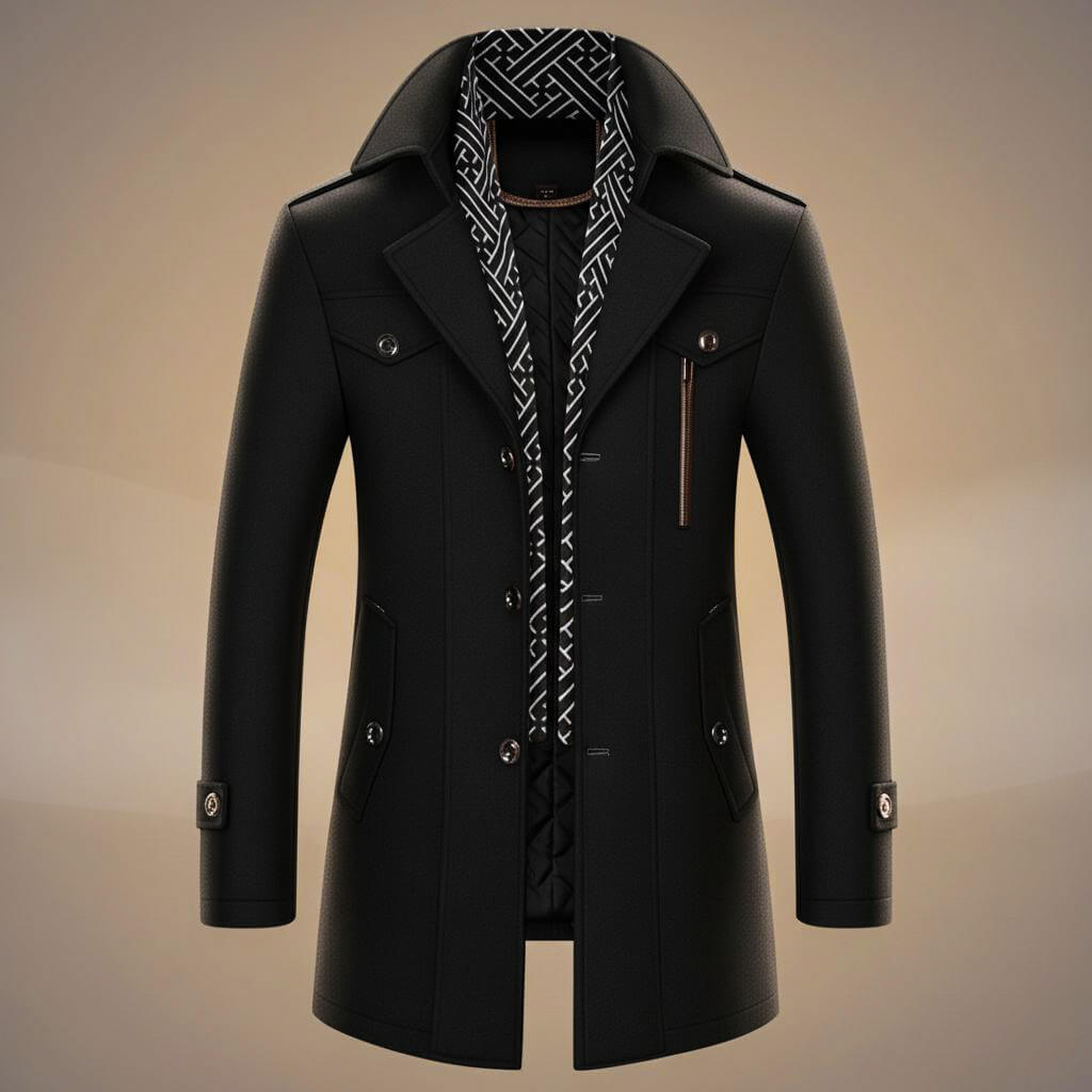 Luxurious Pure Wool Winter Coat