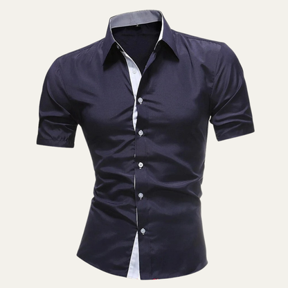 Men's Business Button-Up Shirt Solid