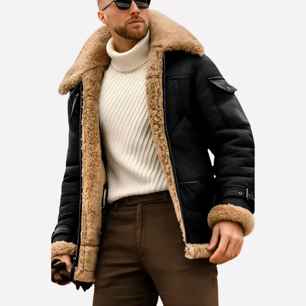 Men's Aviator Leather Jacket