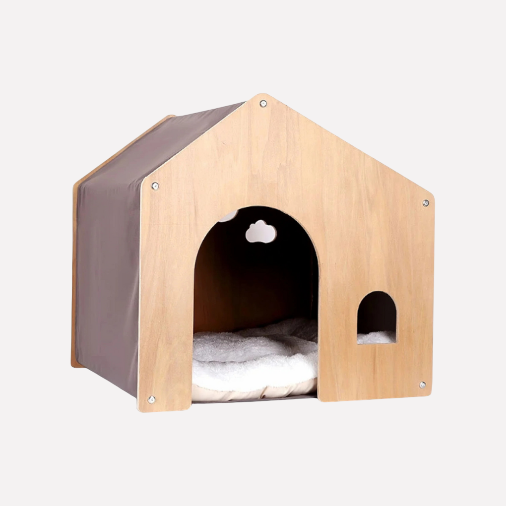 Wooden Cat Bed Cozy Retreat