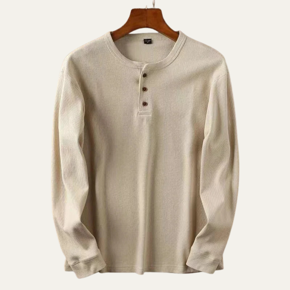 Men's Slim Fit Thermal Cotton Henley Shirt