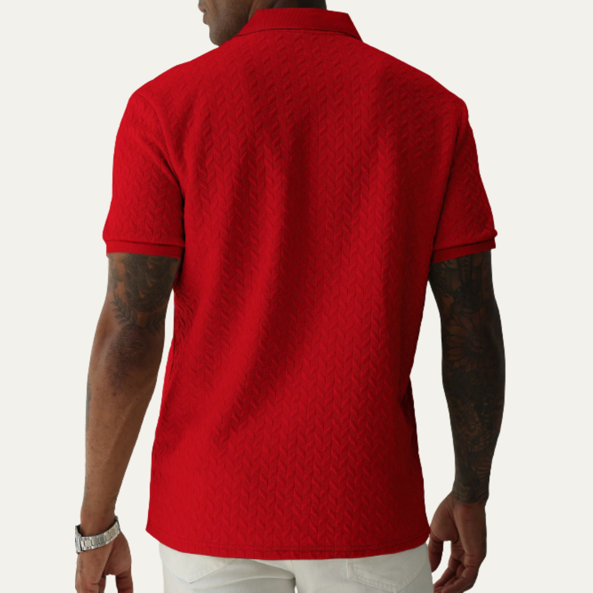 Men's Classic Polo Shirt Textured Summer