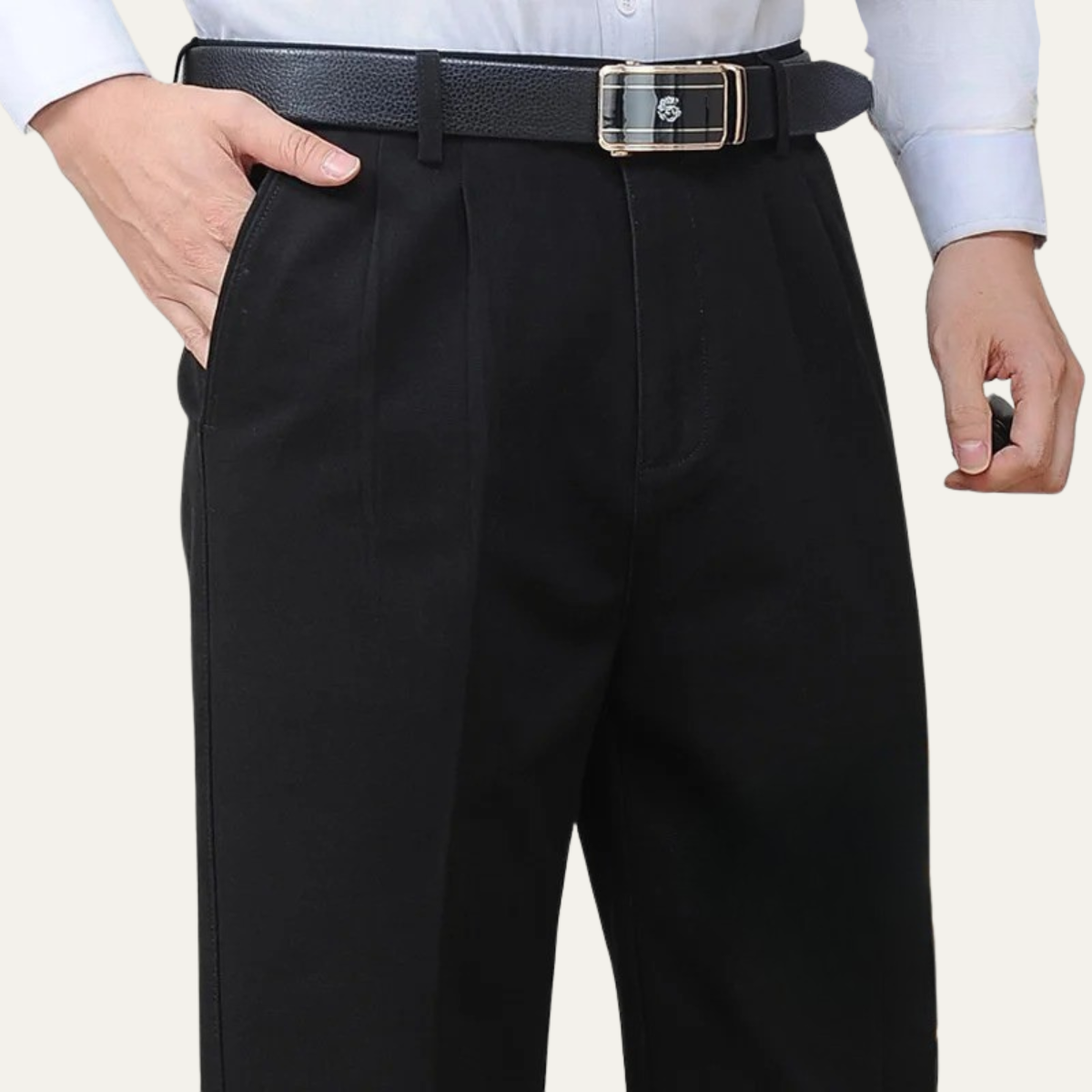 Men's Cotton Double Pleated Pants
