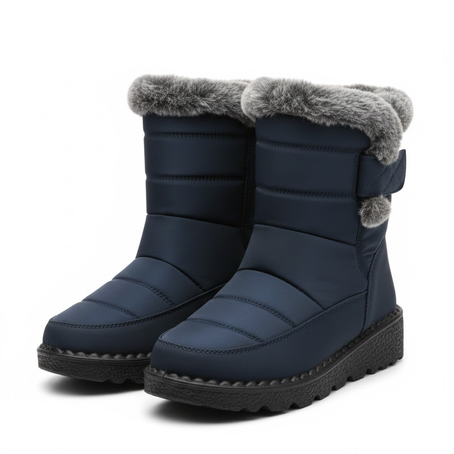Warm Waterproof Women's Insulated Ankle Snow Boots Low Heel - VibreMode