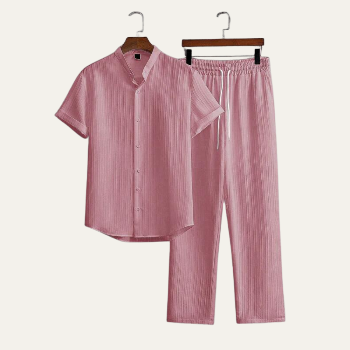 Men's Linen Summer Set Shirt Pants Lightweight
