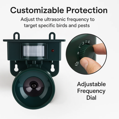 Motion Sensor Bird Repeller Ultrasonic Scarer