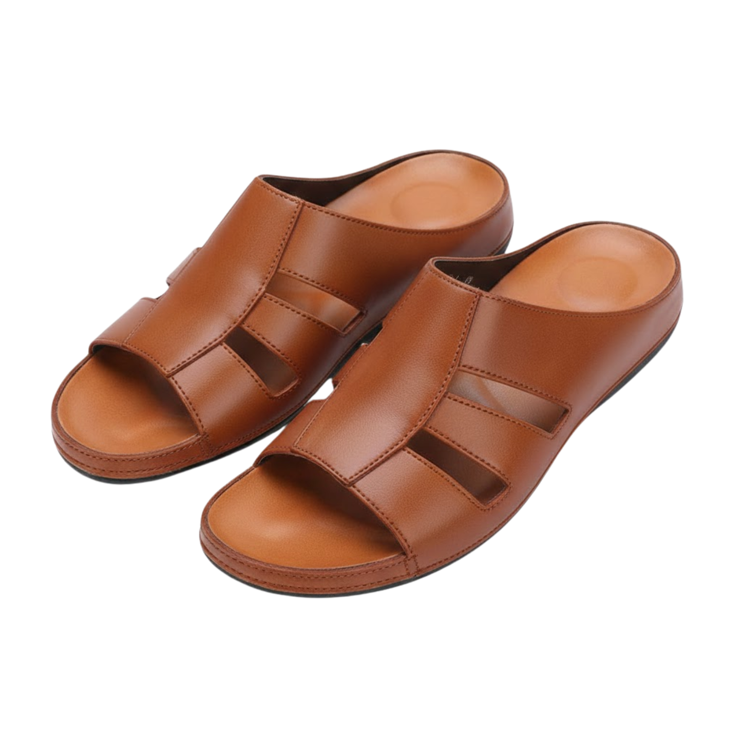 Premium Genuine Leather Slip On Slippers