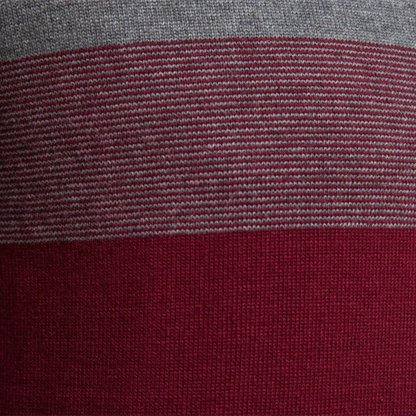 Men's Patchwork Zip Mock Neck Sweater